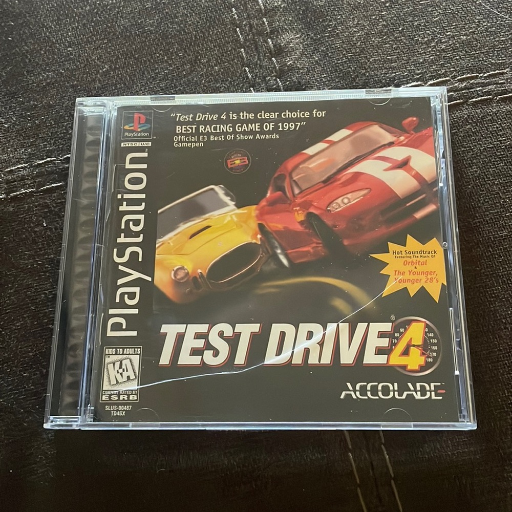🏎️ Test Drive 4 Sony PlayStation 1 PS1 1997 Black Label Complete CIB